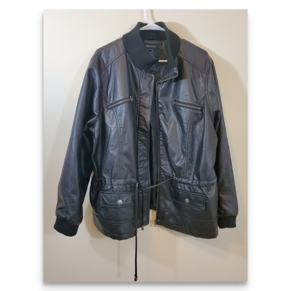 Faux leather jacket 3x